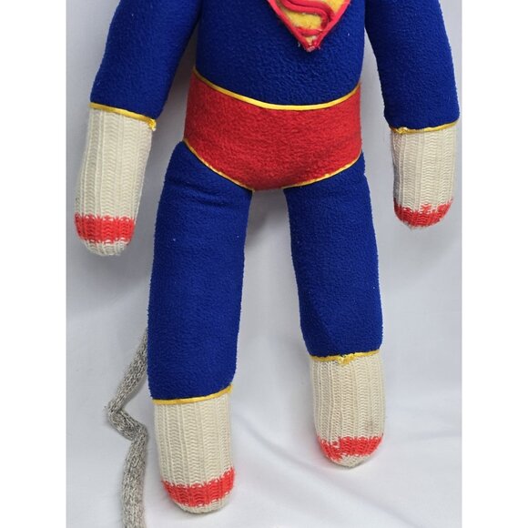 Sock Monkey Superman stuffed animal plush- Handmade 19 Inches - Picture 7 of 14